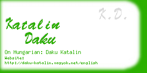 katalin daku business card